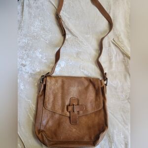 Leather Super Soft Camel Kolkata Crossbody Handbag